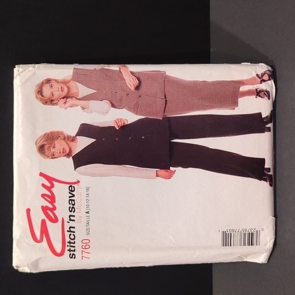 McCall's Stitch 'n Save 7760 Uncut Sewing Patterns Vintage Size A 10, 12, 14, 16 - Picture 1 of 3